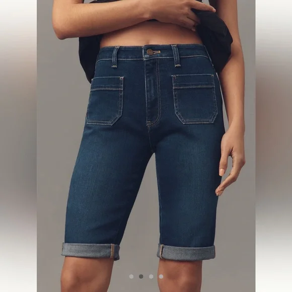 Anthropologie X Pilcro Denim Bermuda Shorts Chimbote Wash - Picture 4 of 4